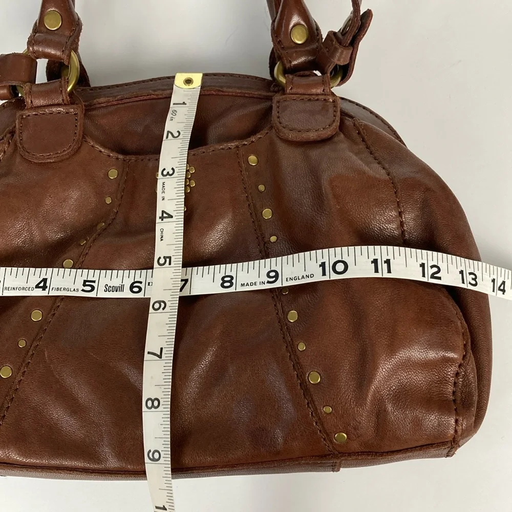 Lucky Brand Brown Lamb Leather Satchel Bag